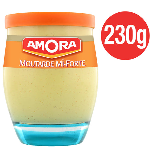 AMORA Mittelscharfer Senf ausgewogener Geschmack 230g
