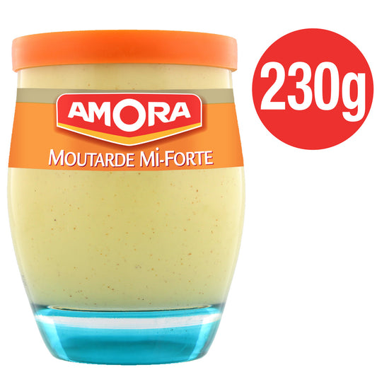 AMORA Moutarde mi-forte goût équilibré 230g