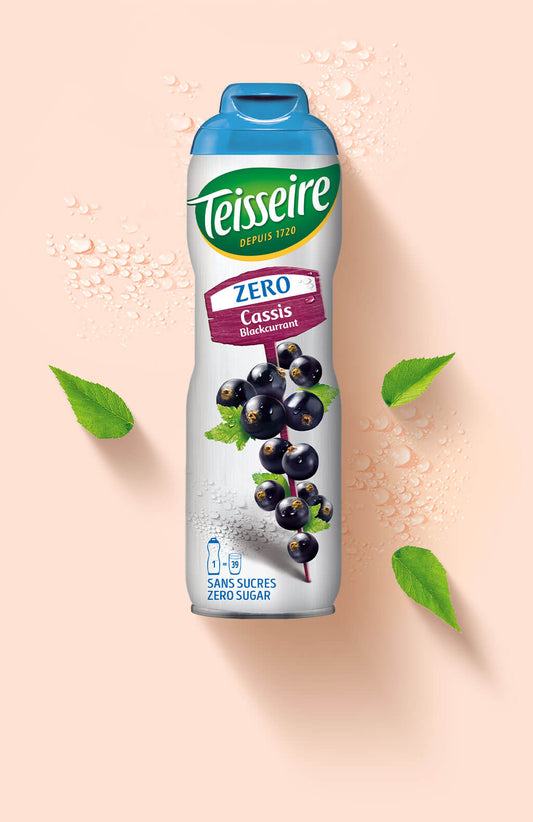 TEISSEIRE Sirop Cassis Zéro Sucres 60cl