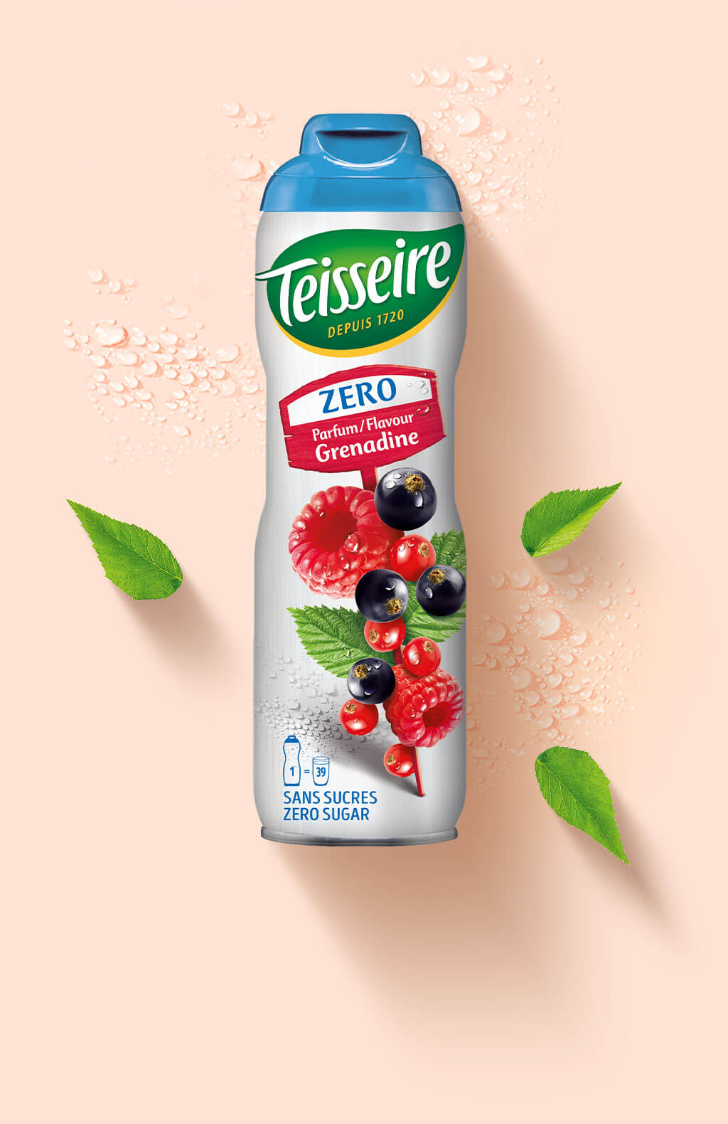 TEISSEIRE Grenadine Syrup Zero Sugar - 60cl