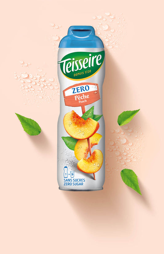 TEISSEIRE Boisson concentrée à diluer pêche 0 sucres 60cl