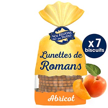 NOS REGIONS ONT DU TALENT Apricot Romans Eyeglasses Biscuits 350g
