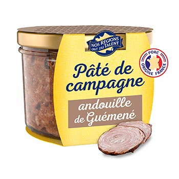 NOS RÉGIONS ONT DU TALENT Country Pâté with Andouille – 180g