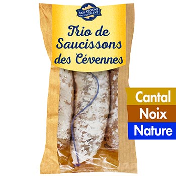 NOS REGIONS ONT DU TALENT Cévennes Dry Sausage Trio 345g