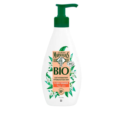 LE PETIT MARSEILLAIS Feuchtigkeitsspendende Körpermilch Bio Orangenblüte Trockene Haut 250ml Pumpflasche