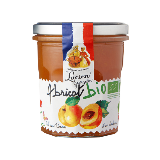 LUCIEN GEORGELIN Organic Apricot Spread Cooked with Apples & in a Cauldron 320g