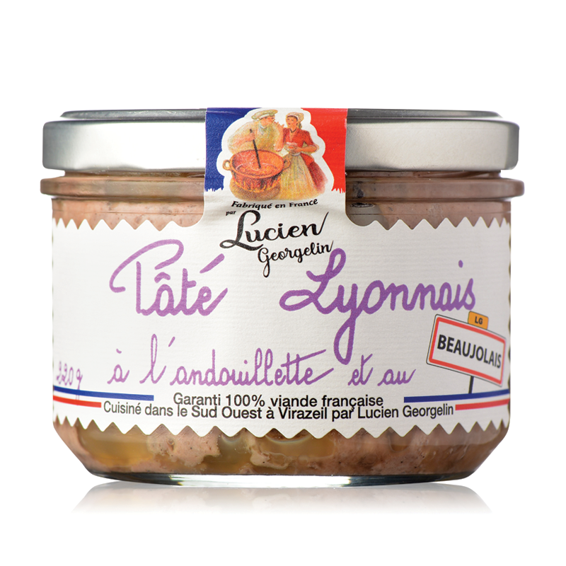 LUCIEN GEORGELIN Lyonnais Pâté with Andouillette & Beaujolais – 220g