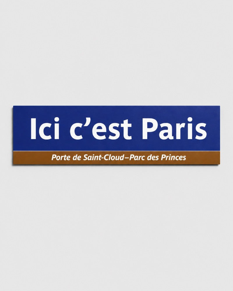 RATP Plaque Ici C'est Paris - petit format