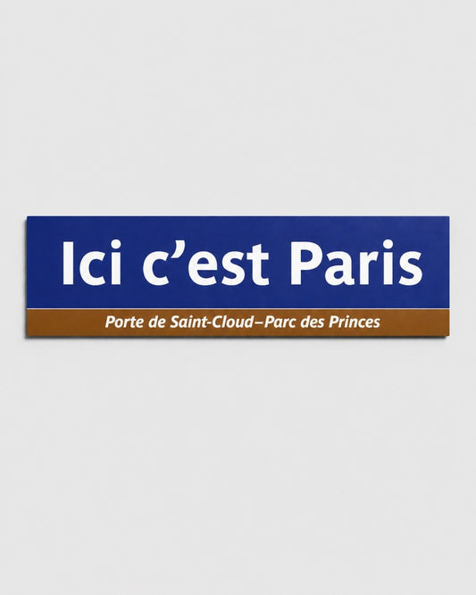 RATP Plaque Ici C'est Paris - petit format