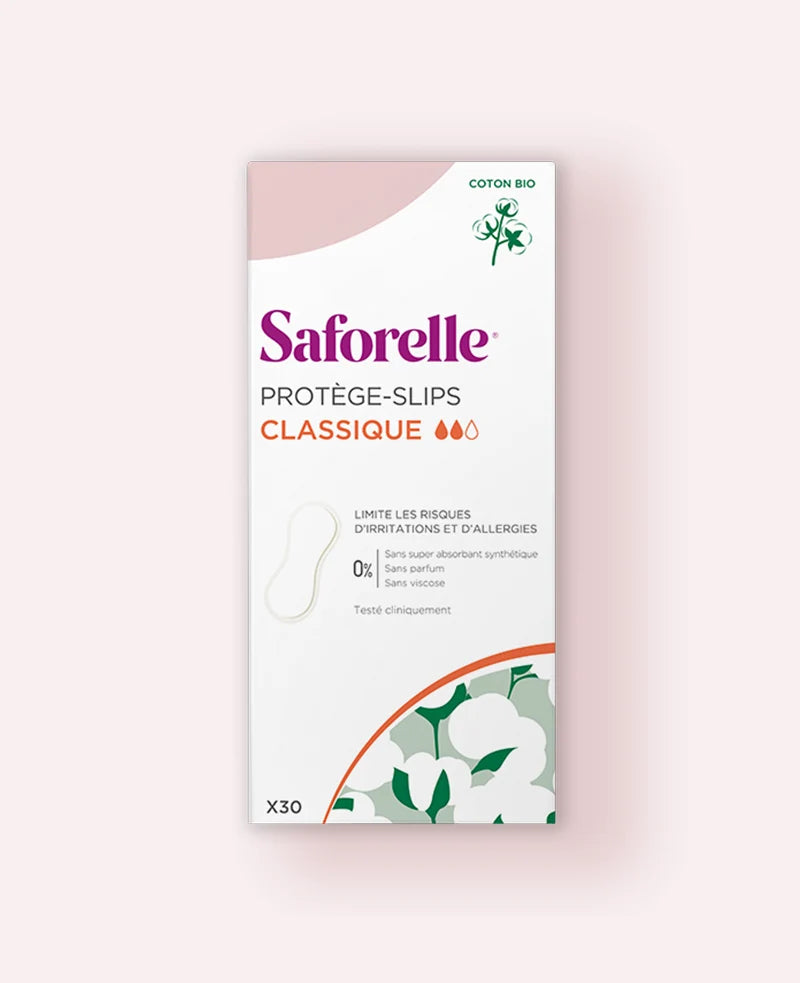 SAFORELLE Protège-slips Classique Coton BIO x30