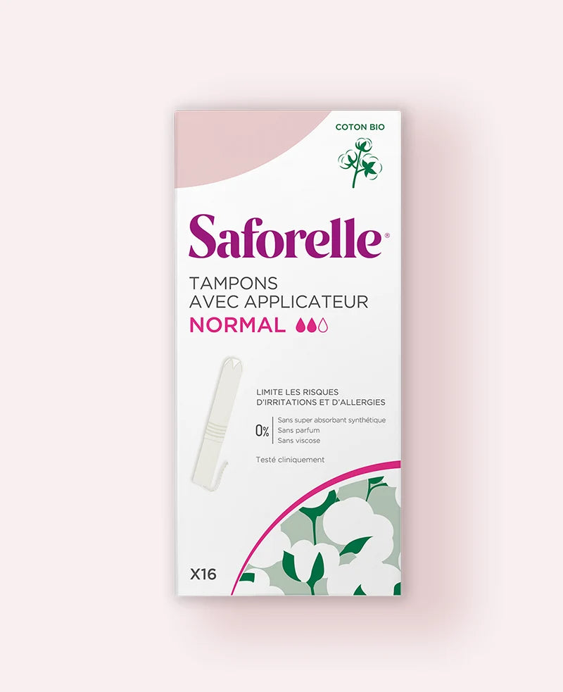 SAFORELLE Tampons avec applicateur Coton BIO