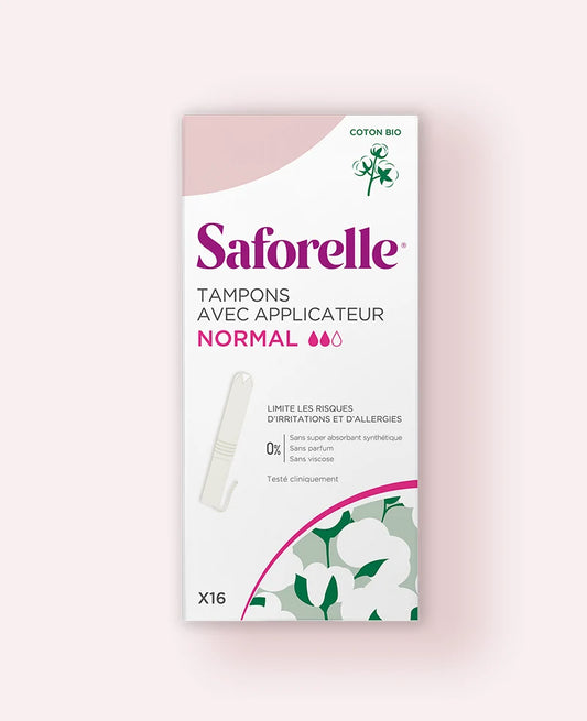 SAFORELLE Tampons avec applicateur Coton BIO