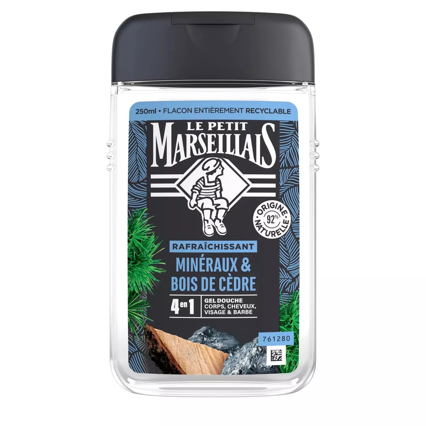 LE PETIT MARSEILLAIS Men’s 4-in-1 Shower Gel Minerals & Cedarwood Without Colorants 250ml