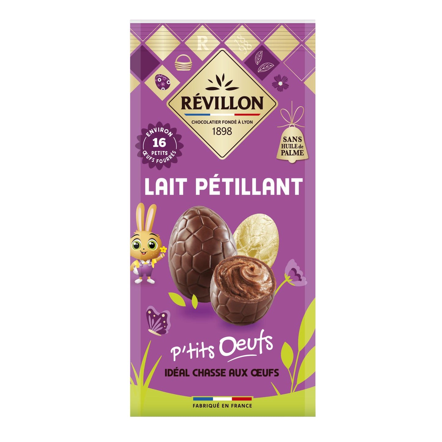 RÉVILLON P'tits oeufs fourrés au chocolat au lait pétillant 120g