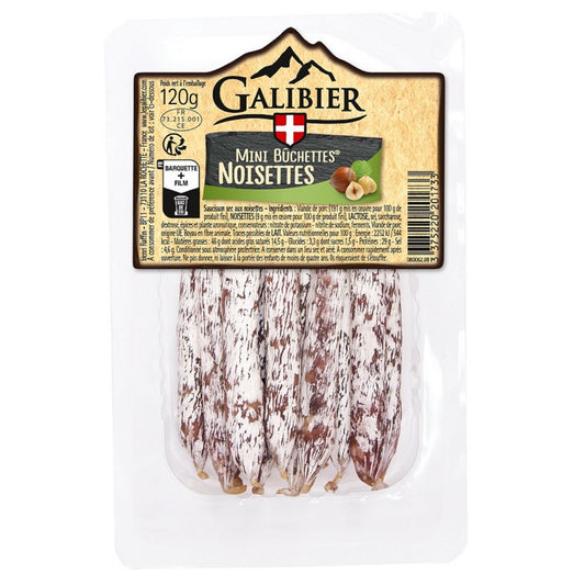 LE GALIBIER Mini Bûchettes with Hazelnuts 120g