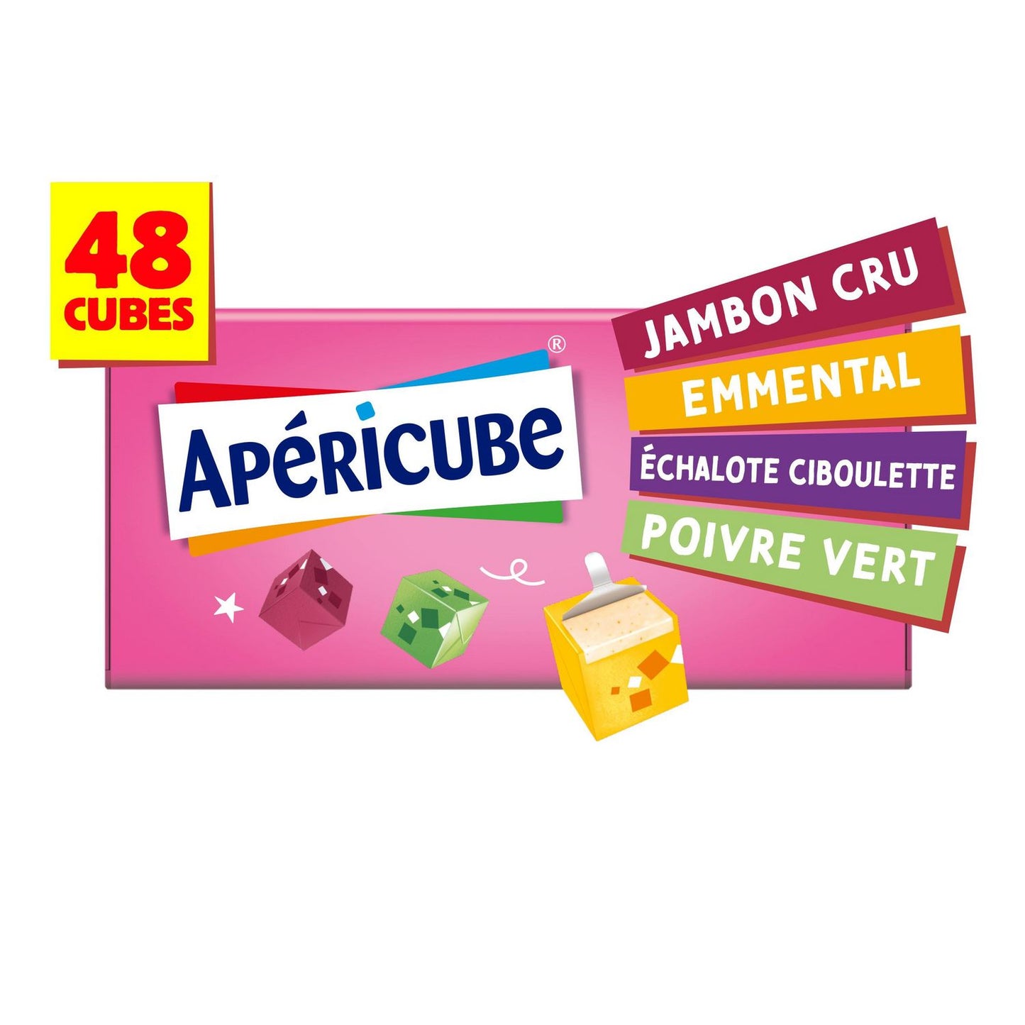 APÉRICUBE Cheese Appetizer “Apéro Classics” Box of 48 Cubes – 250g