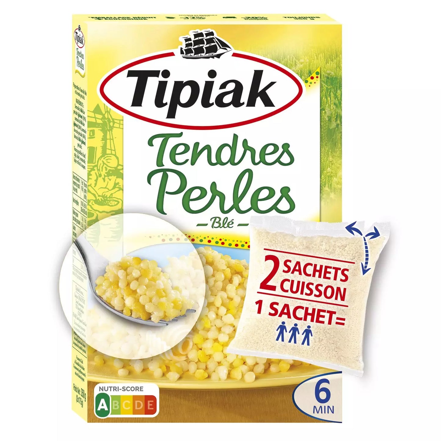 TIPIAK Tender Wheat Pearls (2x175g) 350g