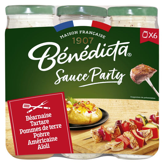 Bénédicta Party Sauces Assortment 6 Pots 500g