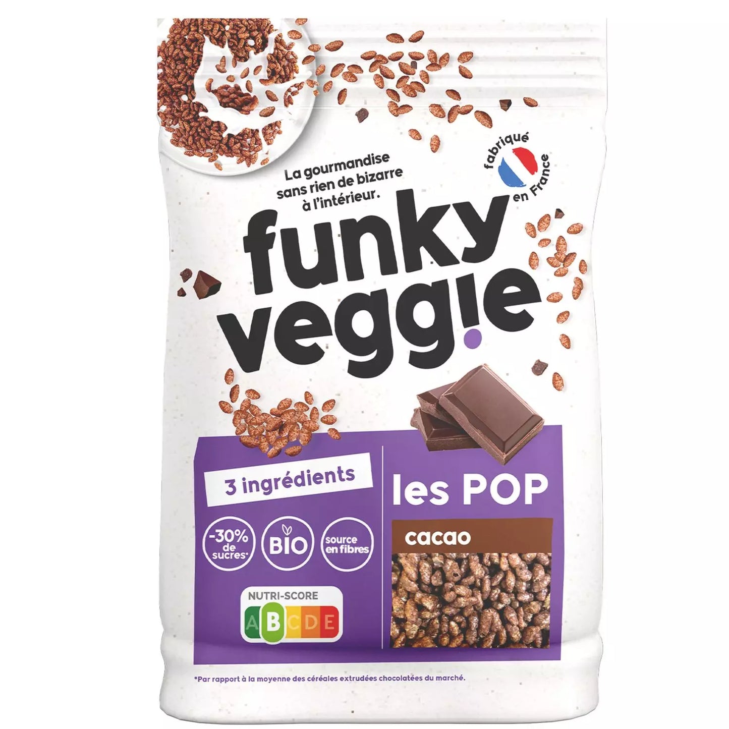FUNKIE Organic Cocoa-Coated Rice Cereals – Les Pop 300g