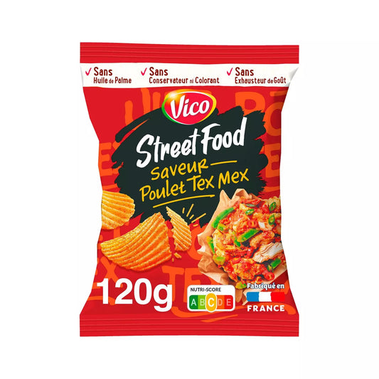 VICO Street Food Chips – Chicken Tex Mex Flavor 120g