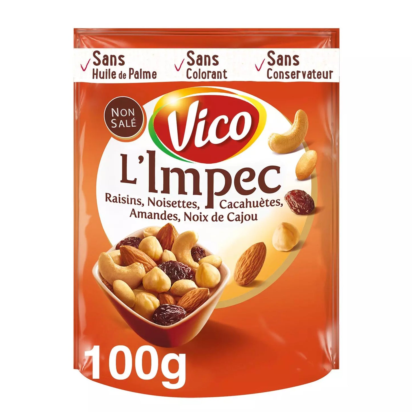 VICO Mix – L’Impec Raisins, Hazelnuts, Peanuts, Almonds & Cashews 100g