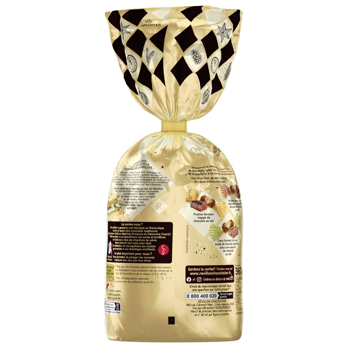 REVILLON CHOCOLATIER Les Papillotes Authentiques Milk Chocolate x30