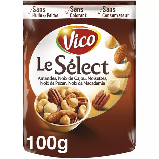 VICO Nuts Mix – Le Sélect Almonds, Cashews, Hazelnuts, Pecans & Macadamias 100g