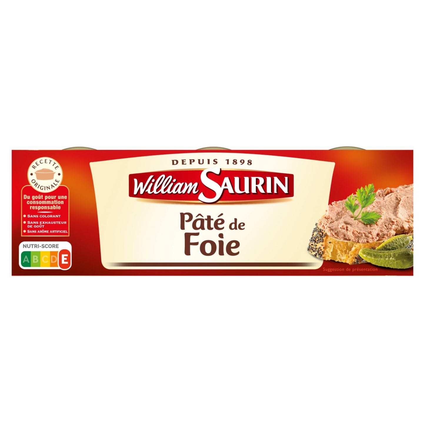 WILLIAM SAURIN Liver Pâté 3x78g