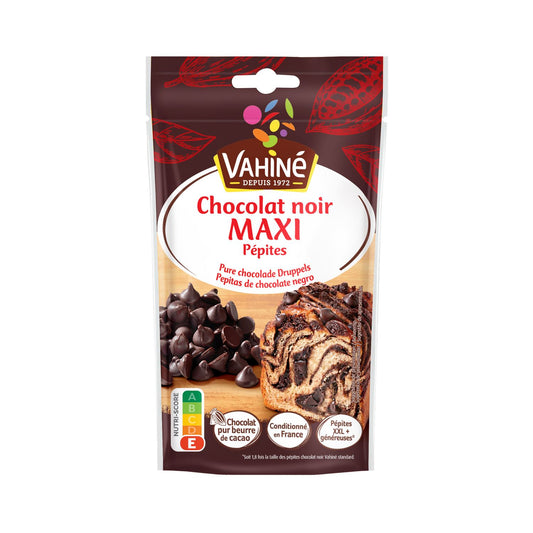 VAHINE Maxi Dark Chocolate Chips 100g – Extra-Large Baking Chips