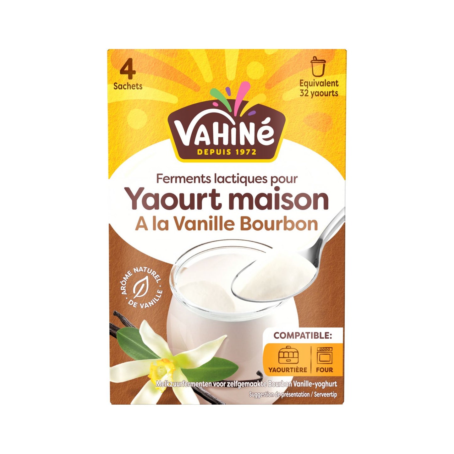 VAHINE Yogurt Starter with Bourbon Vanilla 20g – Homemade Yogurt Mix
