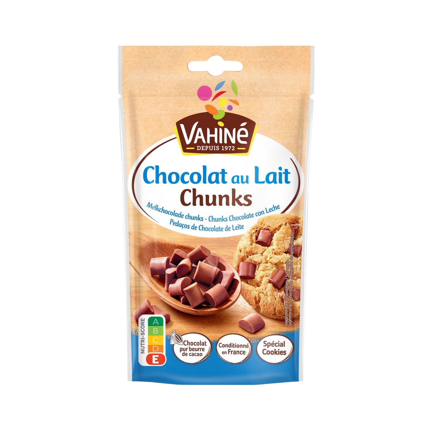VAHINE Milk Chocolate Chunks 100g – For Muffins & Brownies