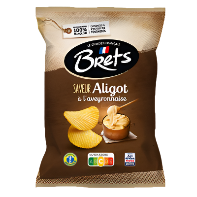 Bag of Bret's potato chips with branding and product details on a white background